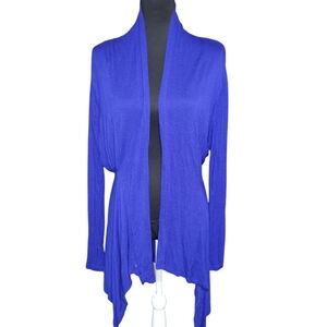 Zenana Signature royal blue long sleeve open lightweight cardigan Size 1X
